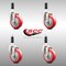 Service Caster 4 Inch 316SS Red Polyurethane Swivel 7/8 Inch Expanding Stem Caster Set SCC SCC-SS316EX20S414-PPUB-RED-78-4 - alternate 4